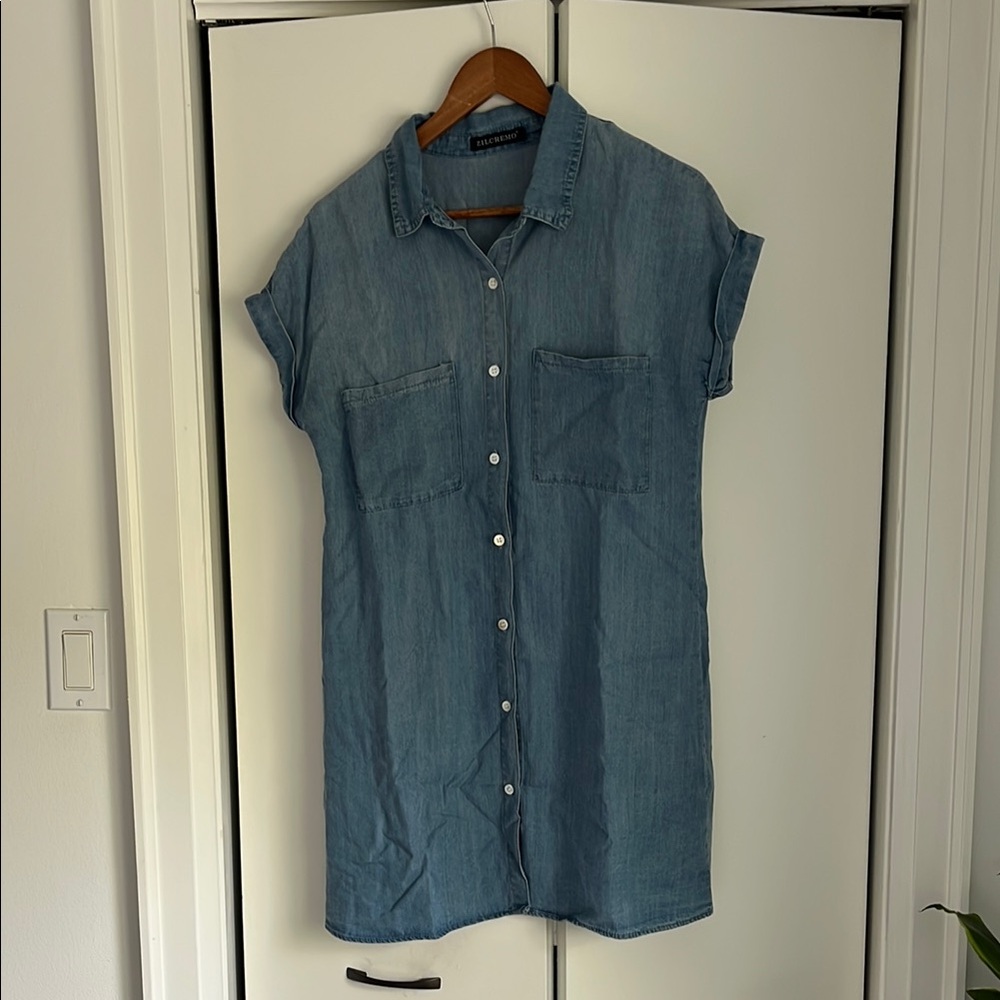 Denim Blue Midi Dress